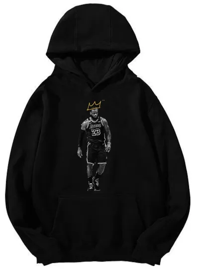 LeBron James Crown Lakers Hoodie - Royal Design Unisex Hooded Sweatshirt