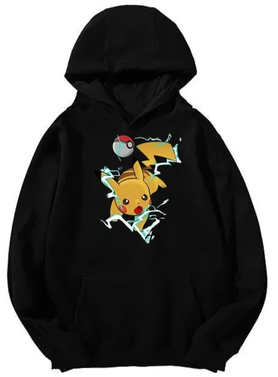 Discover Electric Pika Poket mons Hoodie