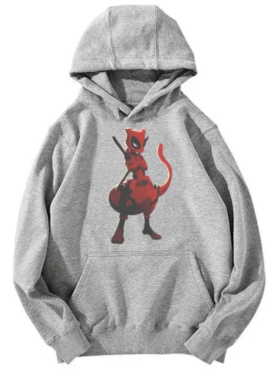 Discover Unisex Deadpool - Inspired Cat Graphic Hoodie