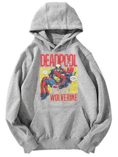 Deadpool & Wolverine Marvel Comic Graphic Hoodie