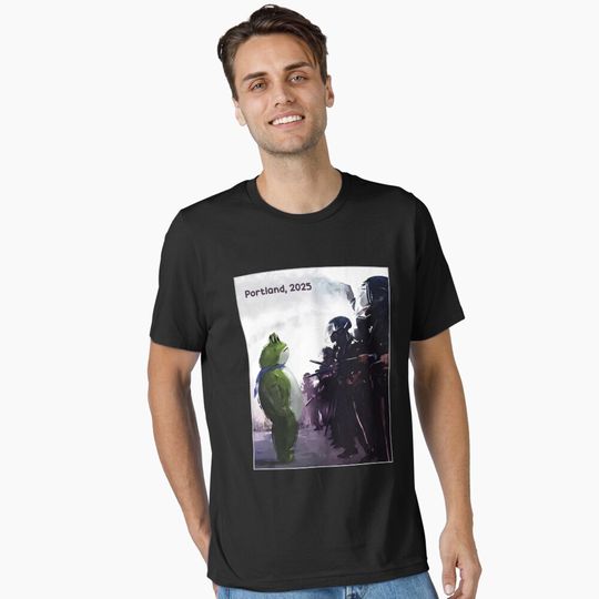 Discover Portland Frog Protest - Resist Portland Frog - I Stand With Frog, Anti Trump Anti Fascism Essential T-Shirt