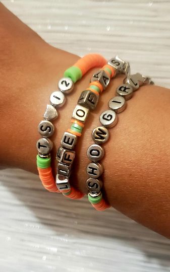 Discover Life of a Showgirl inspired bracelets.