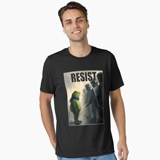 Discover Portland Frog Protest, Anti ICE, Anti Fascism, Anti Trump, Vintage Activist, Resistance Essential T-Shirt