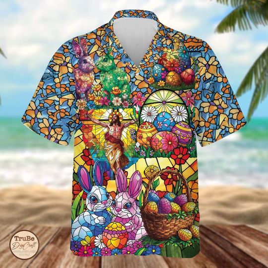 Discover Easter Bunny Aloha Shirt, He Is Rizzin' Hawaiian Shirt