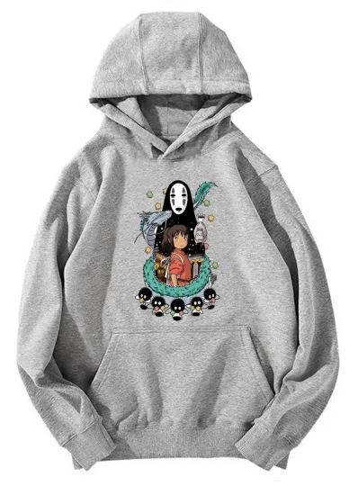 Discover Spirited Away Characters Graphic Hoodie