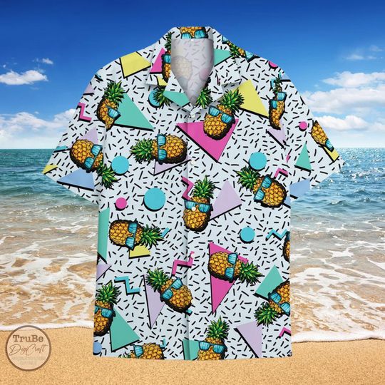 Discover Funny Pineapple Hawaiian Shirt, Summer Aloha Button-Down