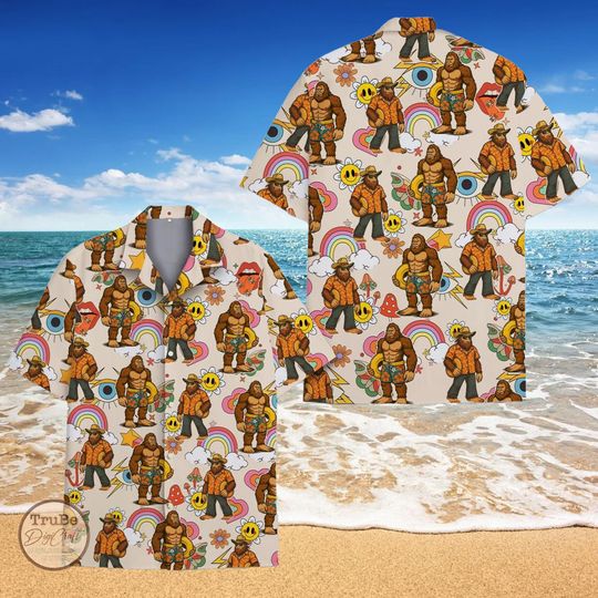 Discover Bigfoot Aloha Hawaiian Beach Shirt