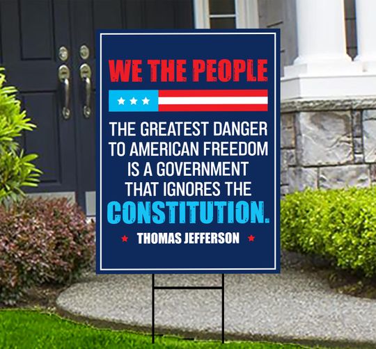 Resist Hate Yard Sign - No Kings Liberty - Anti-Trump Fence Sign