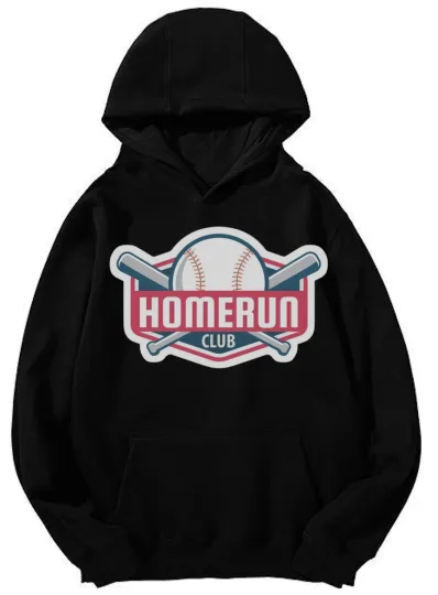 Discover "Homerun Club" Baseball Graphic Unisex Hoodie