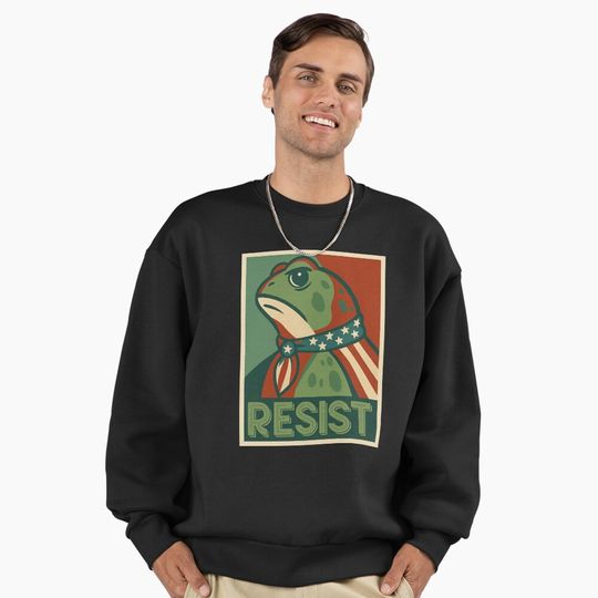 Discover Resist Portland Frog Protest,Anti ICE Anti Fascism Vintage Activist, Resistance Sweatshirt