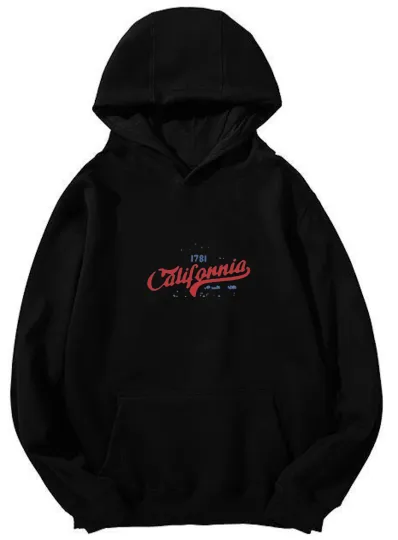 Discover Vintage California 1781 Graphic Hoodie Casual Pullover