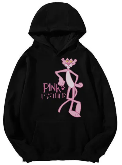 Pink Panther Classic Logo Hoodie Unisex Pullover Sweatshirt