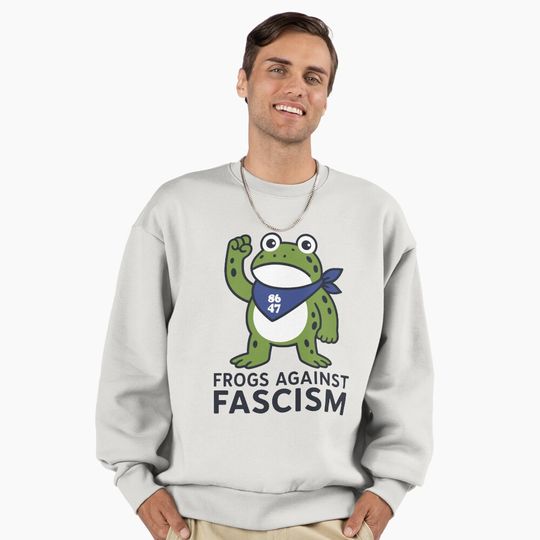 Discover Portland-Frog Sweatshirt, Portland Frog Activist Sweatshirt, No Kings Day Design