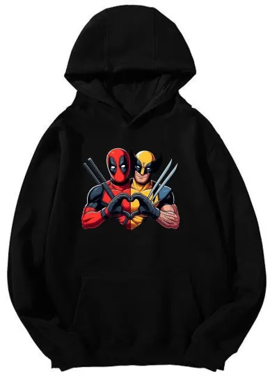Deadpool & Wolverine Heart Marvel Hoodie