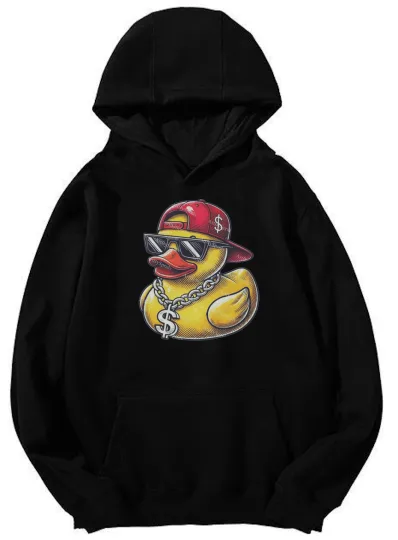 Discover Hip-Hop Rubber Duck Graphic Hoodie – Perfect Gift for Funny Streetwear Fans
