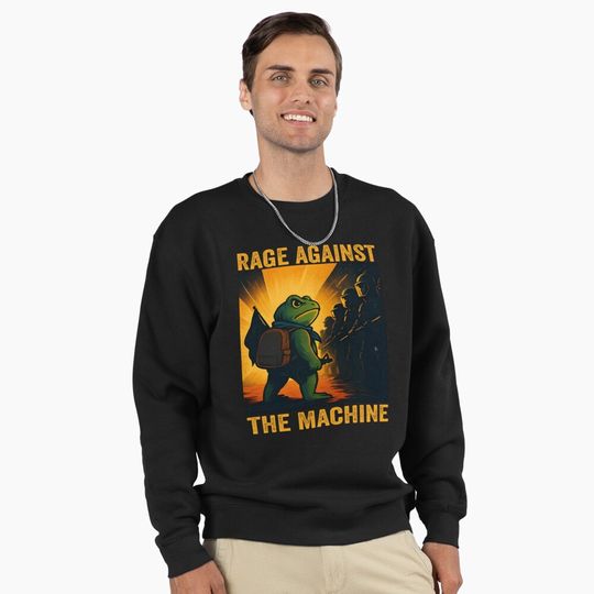 Discover Portland-Frog Rage Against Pullover Sweatshirt