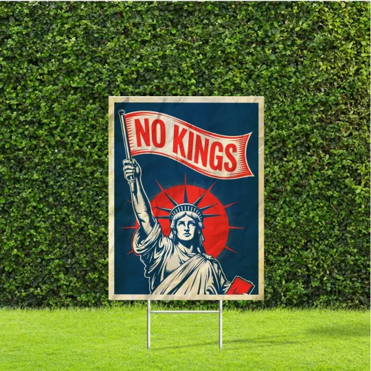 Discover Lady Liberty Yard Sign with Stake, Peaceful Anti-Trump Statue Decor