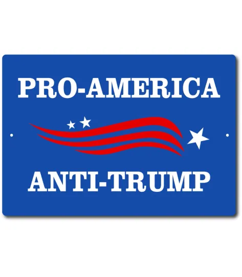 Discover Anti Trump PRO MAGA Pro America Yard Sign Aluminum Outdoor Decor