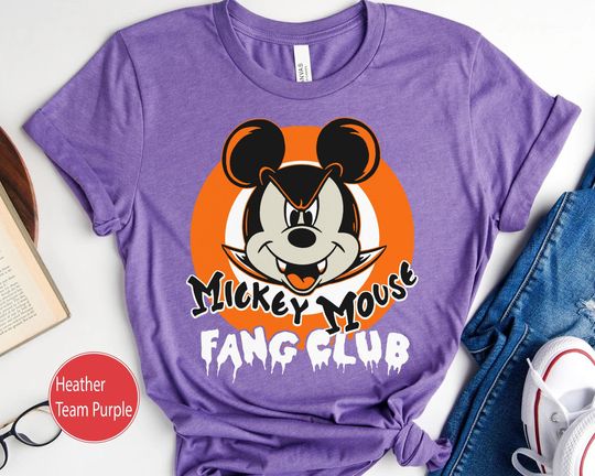 Discover Mickey Mouse Vampire Fang Club Shirt, Funny Mickey Halloween Shirt