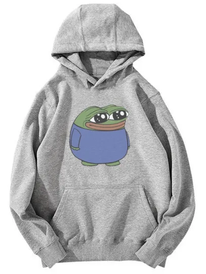 Pepe the Frog Cartoon Graphic Hoodie
