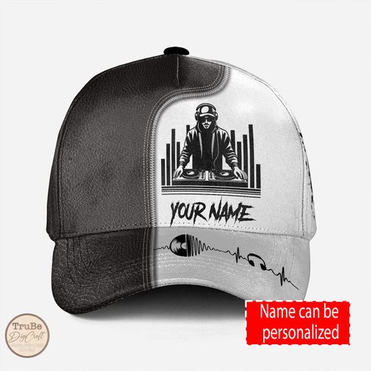 Discover Personalized DJ Baseball Cap: Custom Name Mixer Classic Cap