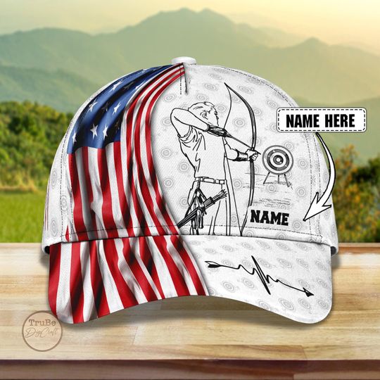 Discover Personalized Archery Baseball Cap: Custom Name Sport Hat