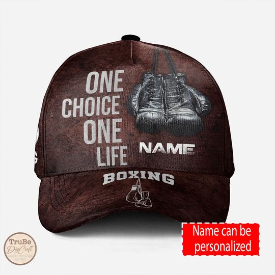 Discover Personalized Boxing Cap: Custom Name Baseball Hat, Boxing Gift