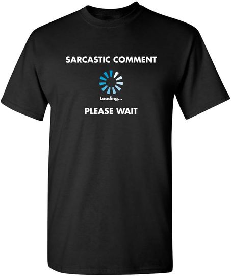 Discover Sarcastic Comment Loading Funny T-Shirt, Retro Vintage Graphic Tee