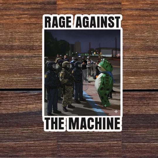 Discover Rage Against Sticker, Resist Portland Frog Sticker, Frog Resist Sticker, Anti ICE Sticker, Anti Trump Sticker, Portland Freedom.