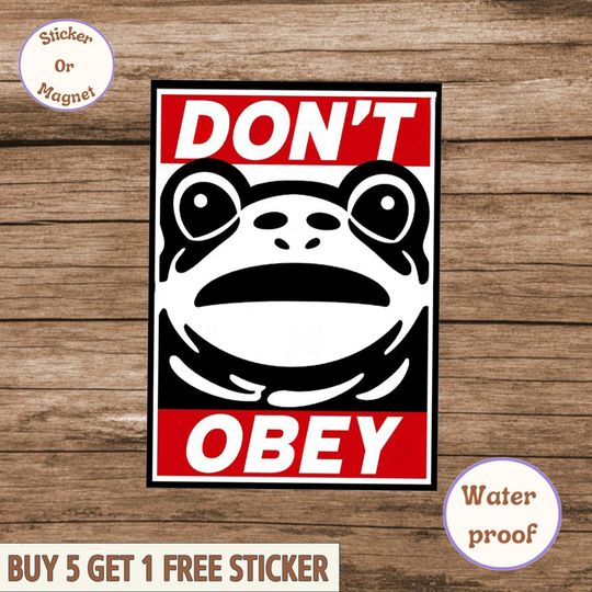 Don't Obey Portland Frog Protest Sticker, Anti ICE Sticker, Anti Fascism Sticker, Anti Trump, Fog Portland, Frogs Together Strong Sticker