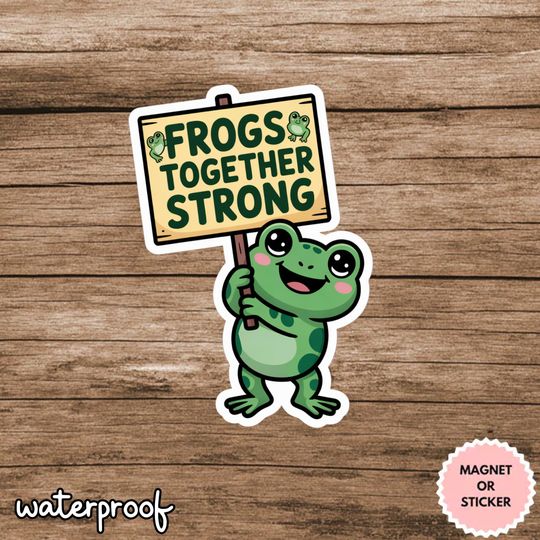 Discover Portland Frog Protester Sticker/Car Magnet, Fog Portland meme sticker, Anti ICE Sticker, Resistance, Anti ICE Sticker, Pro Immigrant Sticker
