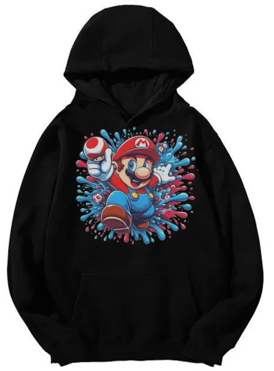 Super Mario Color Splash Graphic Hoodie
