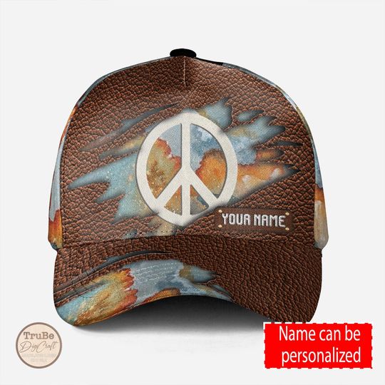 Personalized Peace Sign Baseball Cap