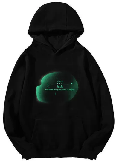Discover 777 Luck Symbol Hoodie - “Wonderful Things” Design Unisex Hooded Sweatshirt