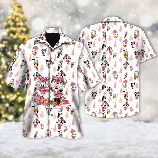 Discover Daisy Duck And Minnie Mouse Hawaii Shirt, Disney Minnie Mouse Christmas Button Up Shirt