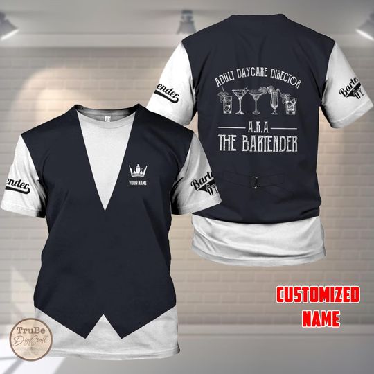 Discover Personalized Bartender 3D Shirt, Cocktail Lover Gift