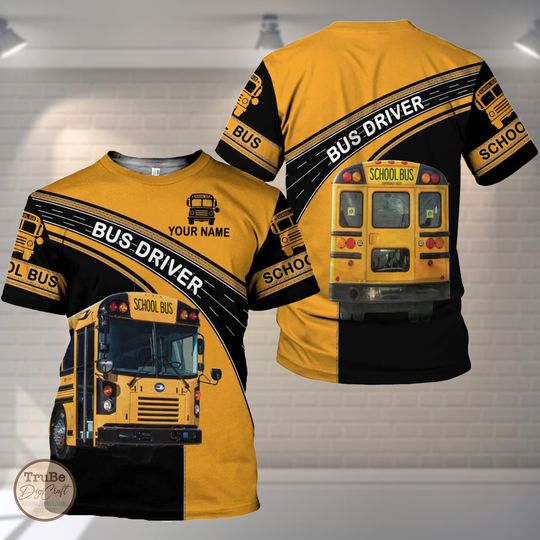 Discover Personalized School Bus Driver 3D Shirt