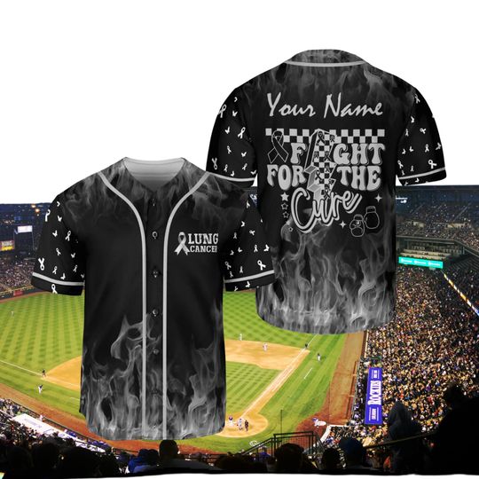 Lung Cancer Awareness Baseball Jersey
