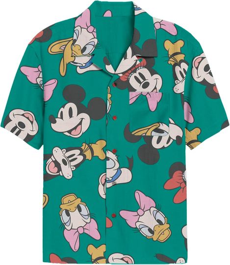 Discover Disney Mickey and Friends Button-Down Shirt for Men