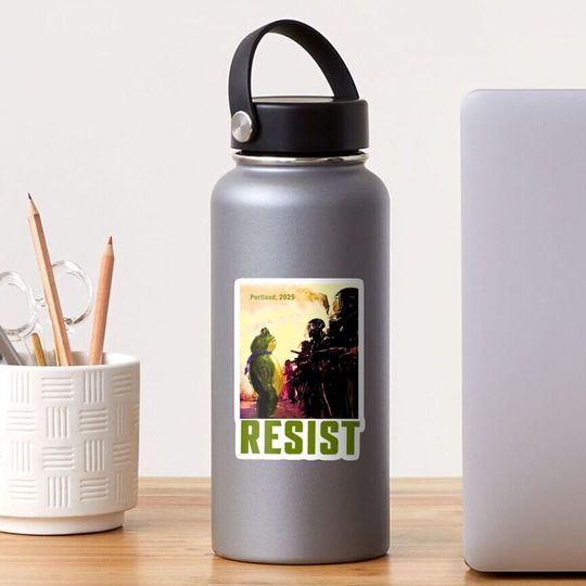 Discover Resist Portland Frog Protest,Anti ICE Anti Fascism Vintage Activist , Resistance  Sticker