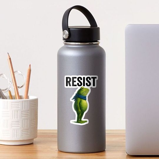 Discover Portland Frog Protest Resist Sticker