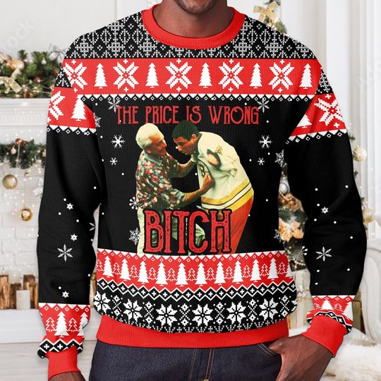 Discover Retro "The Price Is Wrong" Ugly Christmas Sweater: Vintage Movie Quote