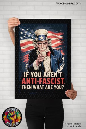 Discover Anti Fascist Poster, Save Democracy Protest, Anti Trump Regime, 50501, No Kings, Antifa, Resistance, Uncle Sam, First Amendment, Fight ICE