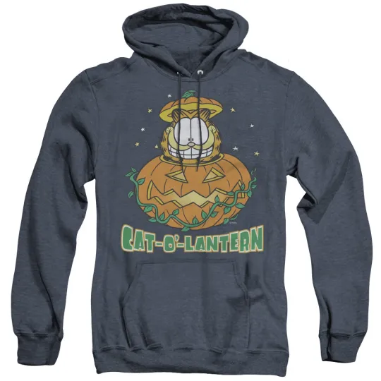 GARFIELD CAT O LANTERN Licensed Hooded Sweatshirt Heather Hoodie