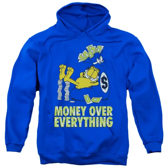 GARFIELD MONEY IS EVERYTHING Licensed Hooded and Crewneck Sweatshirt