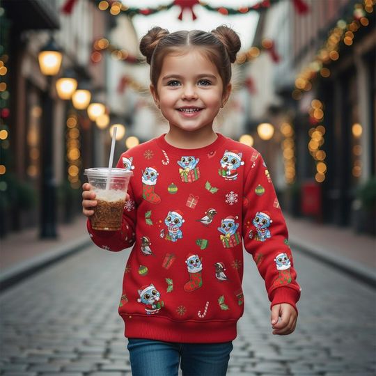 Discover Blue Tiger Ugly Christmas Sweater, Kp0p Tiger Hunter Xmas Sweater, Demon Tiger Santa Hat Sweatshirt, Family Xmas Holiday Gift