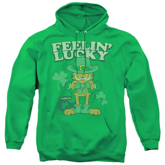 Discover GARFIELD FEELIN LUCKY Licensed Hooded Sweatshirt Hoodie SM-3XL