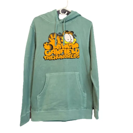 Discover The Hundreds x Garfield Original Hoodie Pigment Green Size S NWT!