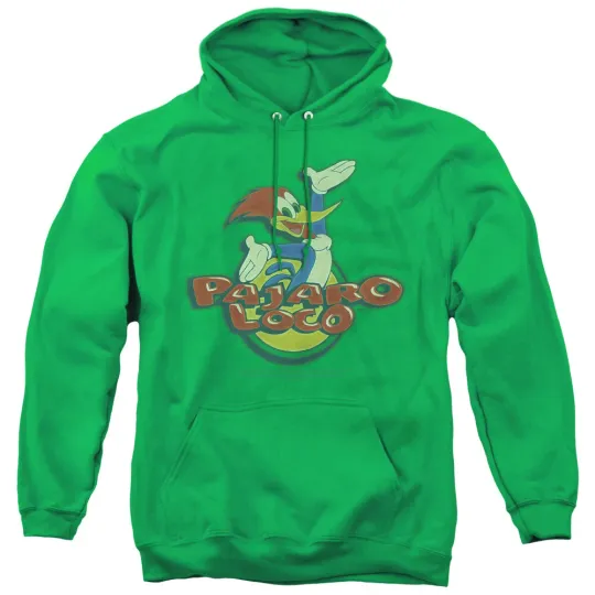 WOODY WOODPECKER LOCO Licensed Hooded Hoodie Sweatshirt