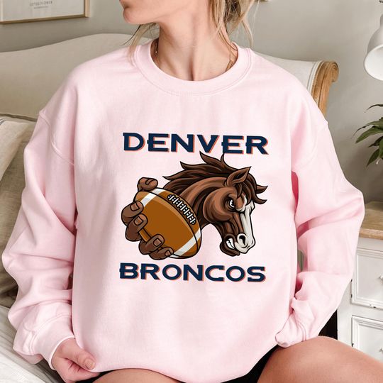Denver Broncos Football Vintage Mascot Sweatshirt